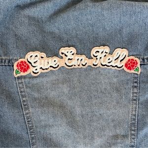 Custom Patched Denim Jean Jacket